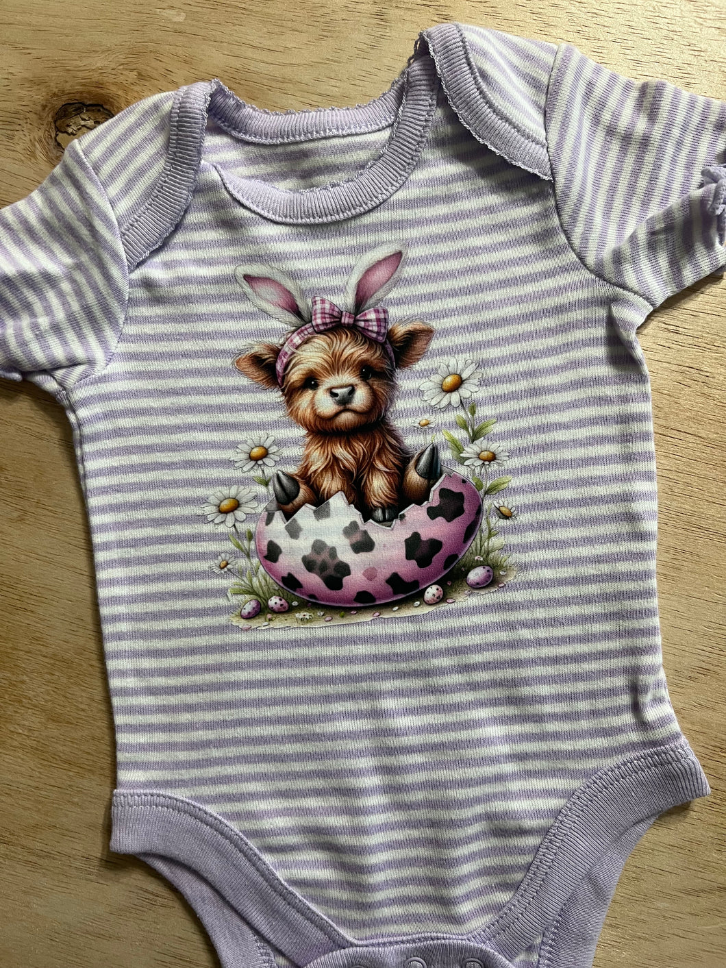 Cow Easter Bunny baby bodysuit