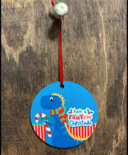 Load image into Gallery viewer, Dinosaur Christmas Ornament--2 to choose from
