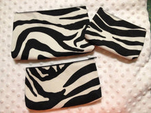 Load image into Gallery viewer, SET OF 3 ZEBRA MAKE UP BAGS
