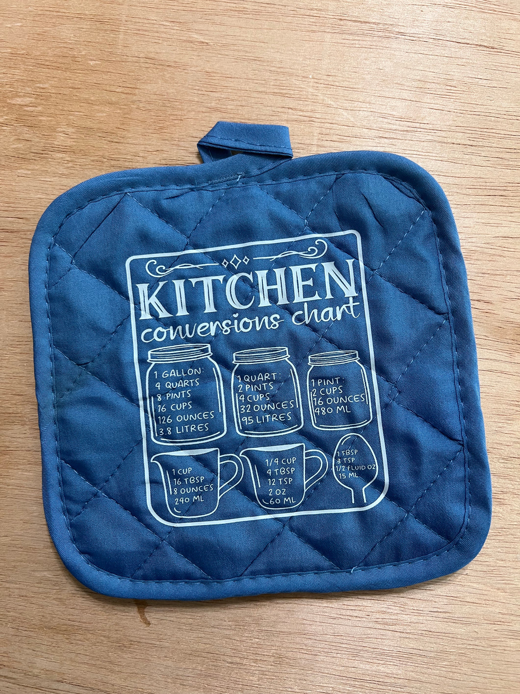 Kitchen measurements pot holder