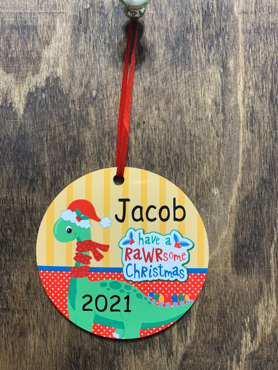 Dinosaur Christmas Ornament--2 to choose from