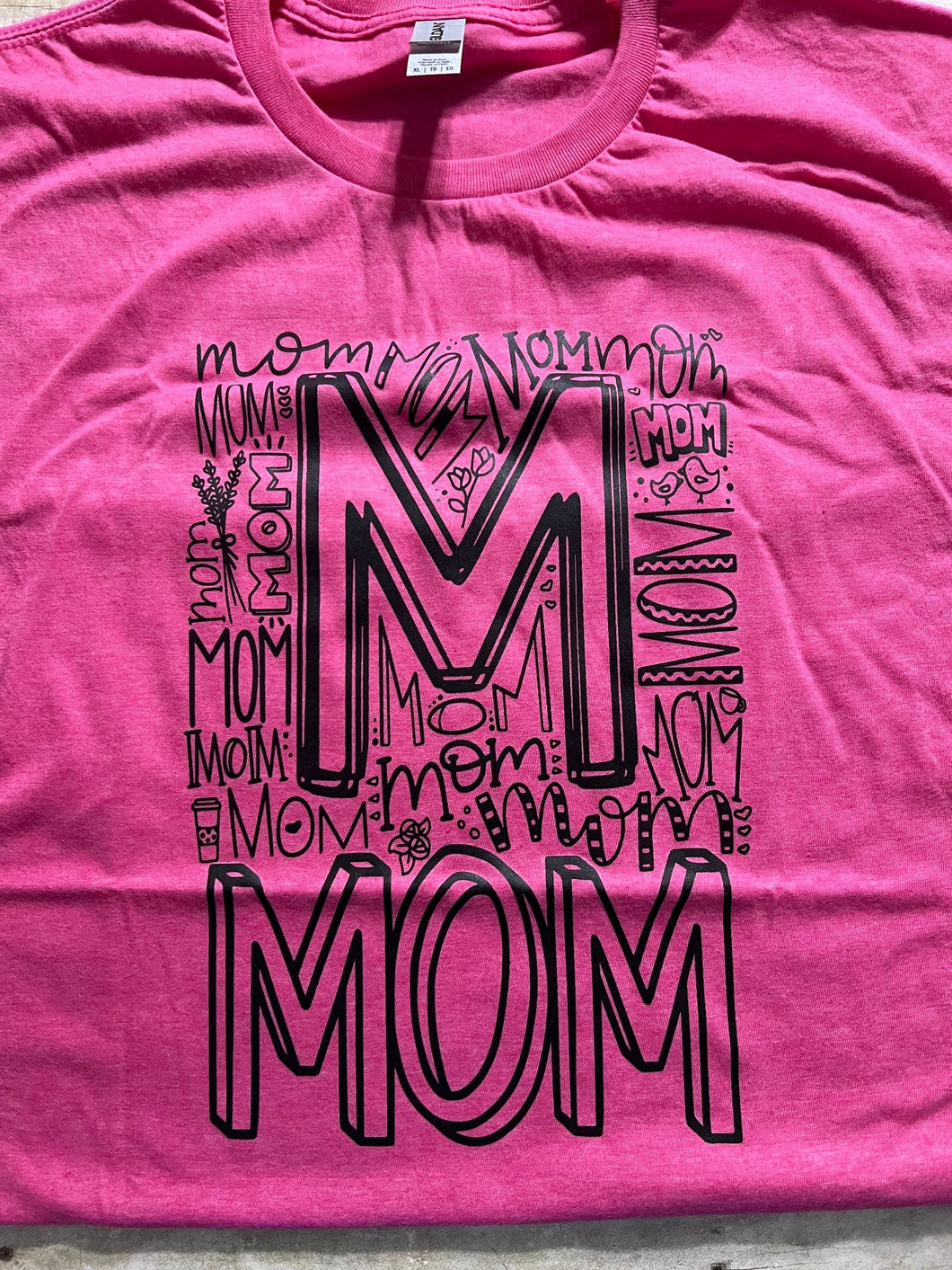 MOM word art READY TO SHIP