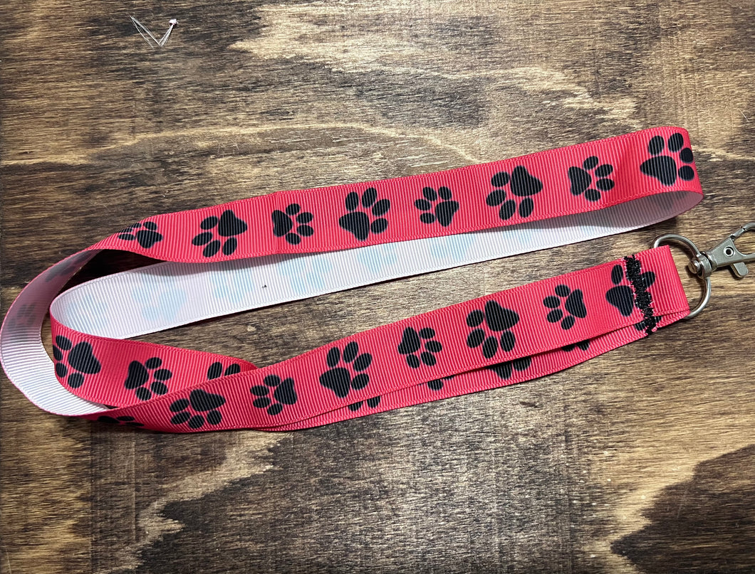 Paw print lanyard