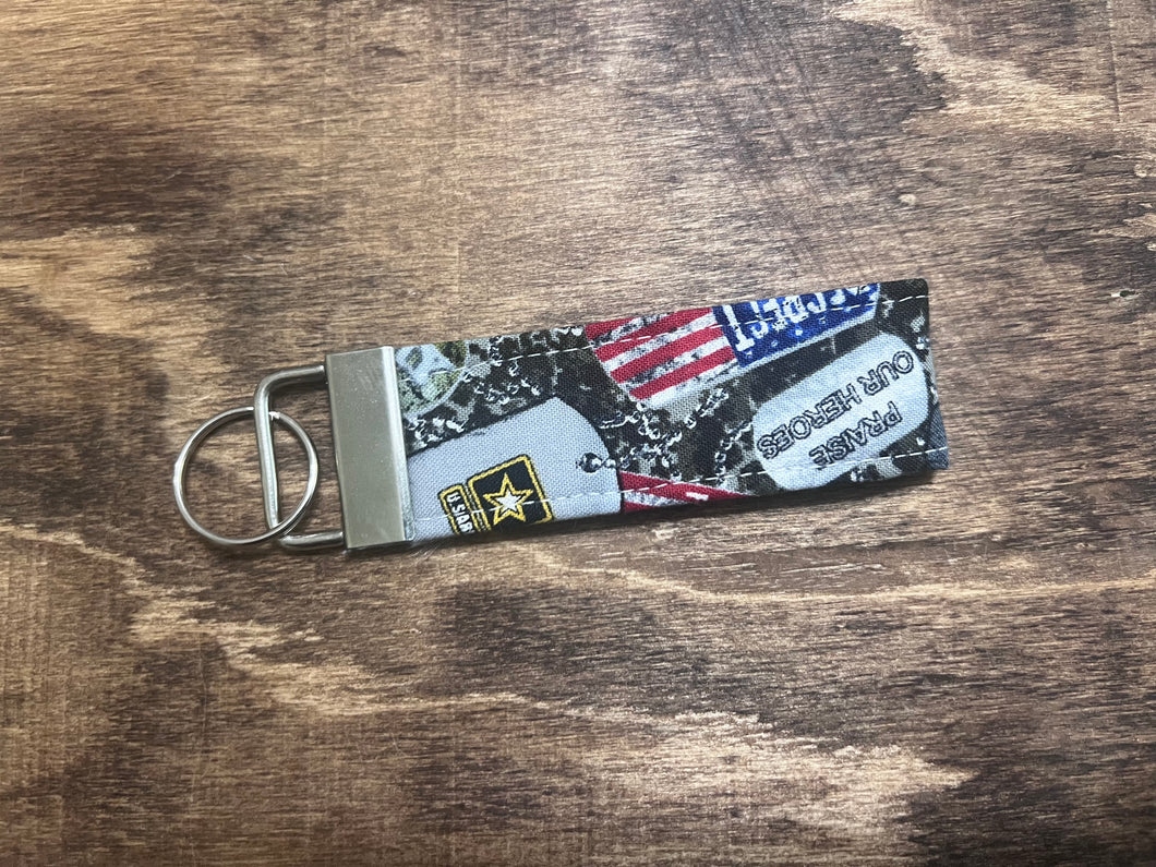 Army fabric key chain