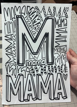 Load image into Gallery viewer, Mama block typeography
