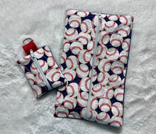 Load image into Gallery viewer, Baseball zipper pouch set GREAT BABY SHOWER GIFT
