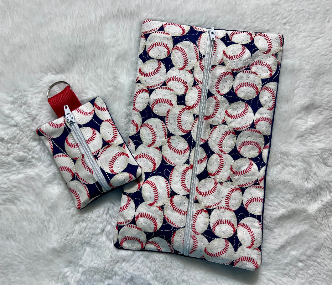 Baseball zipper pouch set GREAT BABY SHOWER GIFT