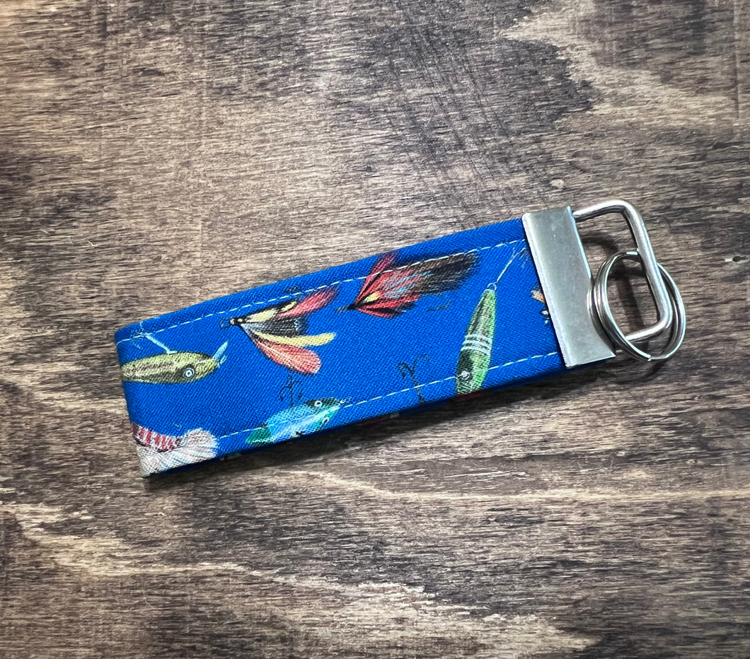 Fishing lures fabric keychain