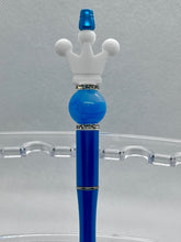 Load image into Gallery viewer, White Crown beaded pen
