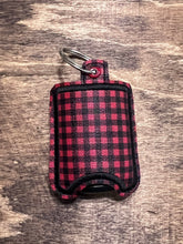 Load image into Gallery viewer, Red plaid hand sanitizer case
