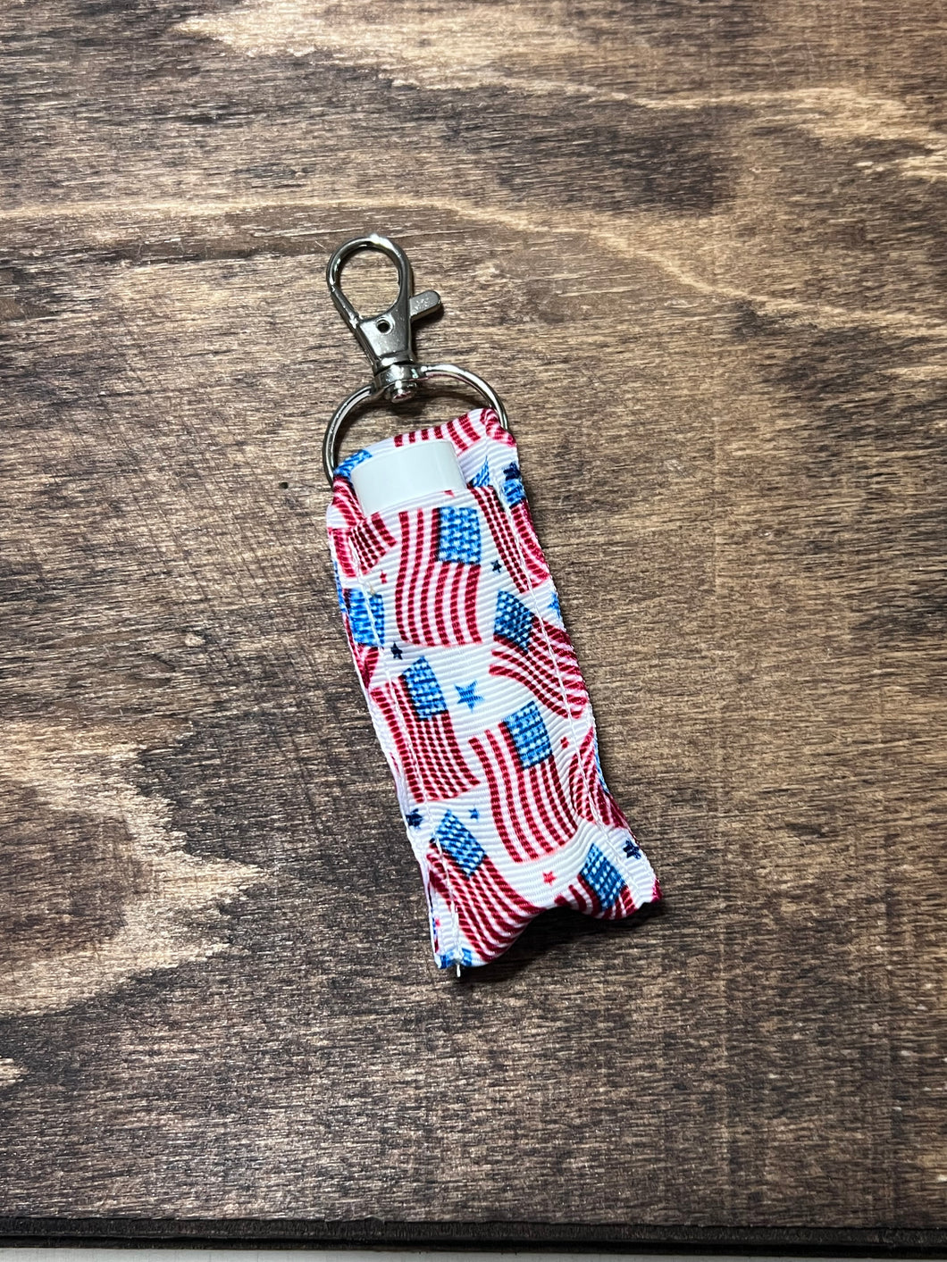 American Flag chapstick holder