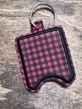 Load image into Gallery viewer, Red plaid hand sanitizer case
