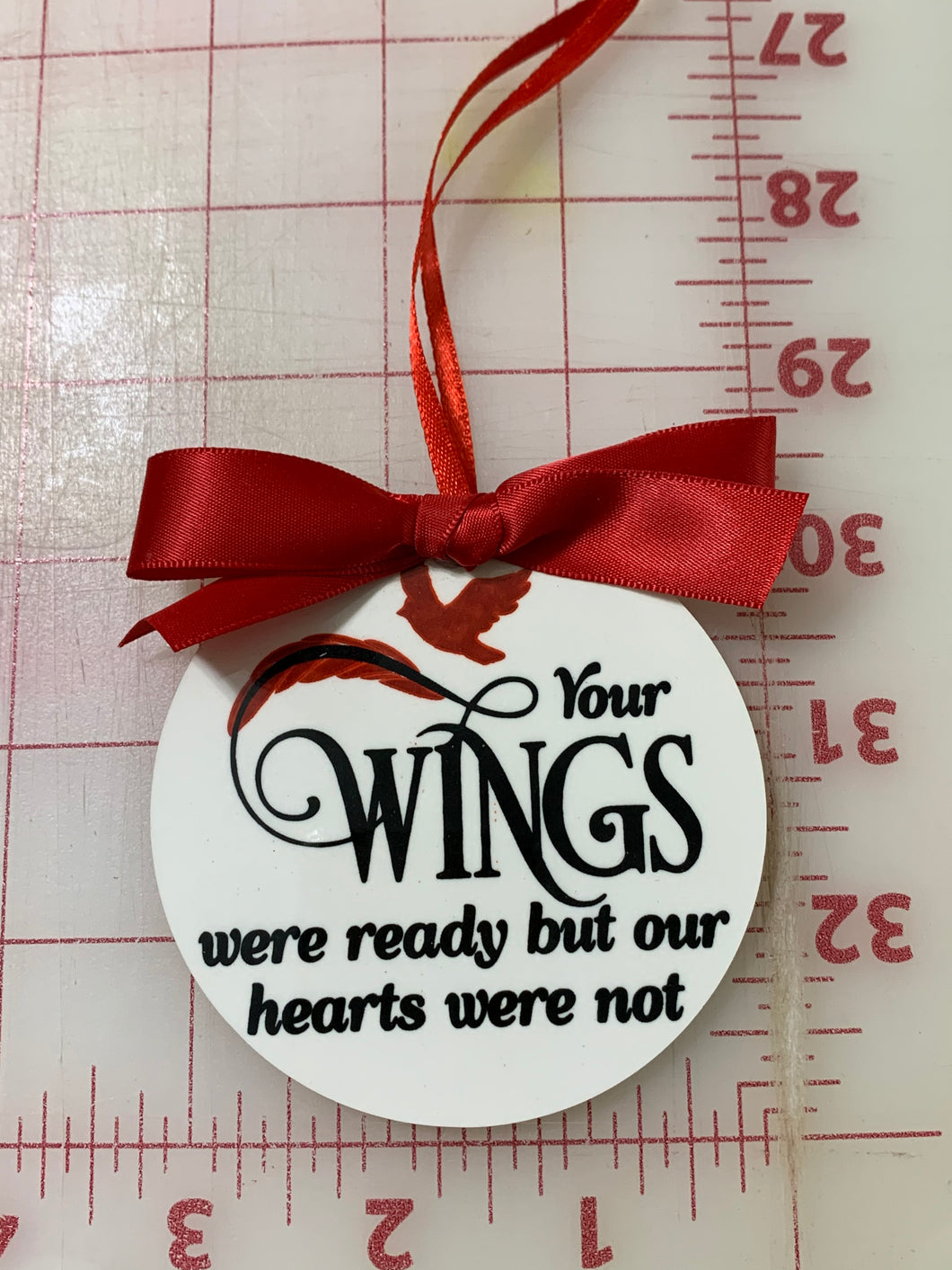 Your wings were ready Memorial Christmas Ornament