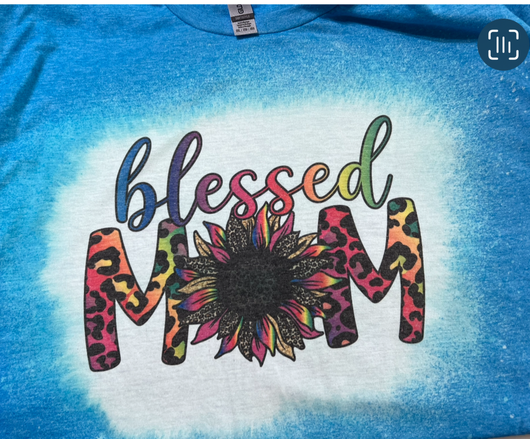 Blessed MOM bleached tshirt