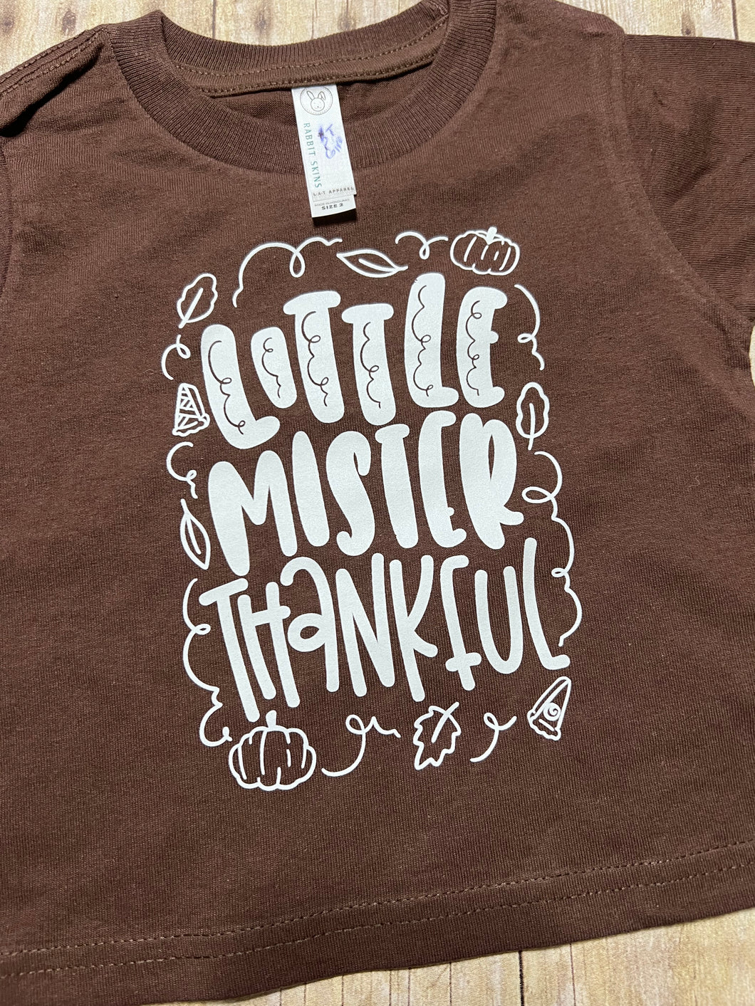 Little mister thankful toddler shirt