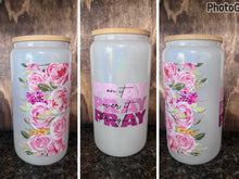 Load image into Gallery viewer, Pray pray pray frosted glass tumbler
