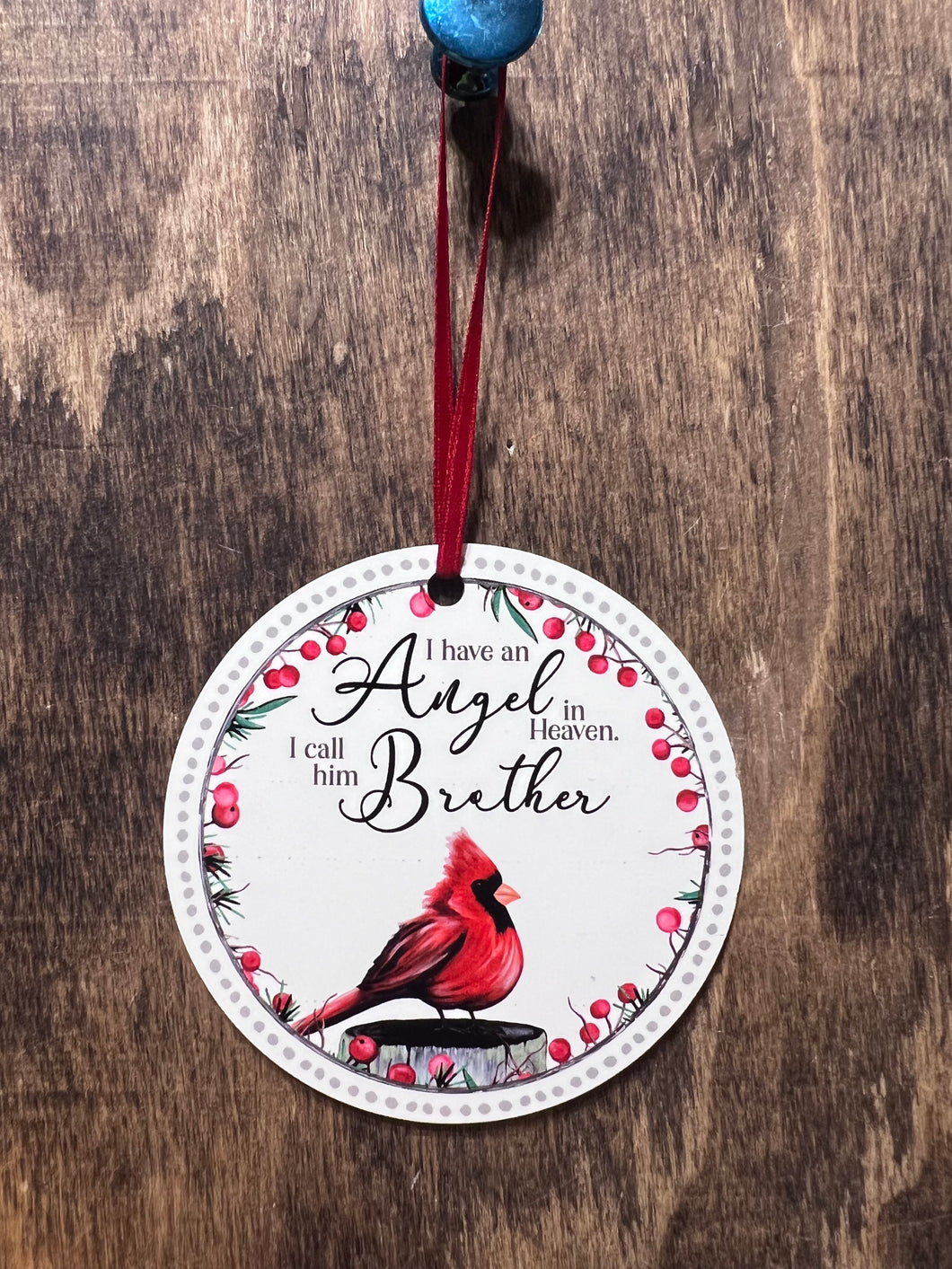 Cardinal Brother Memorial Christmas Ornament