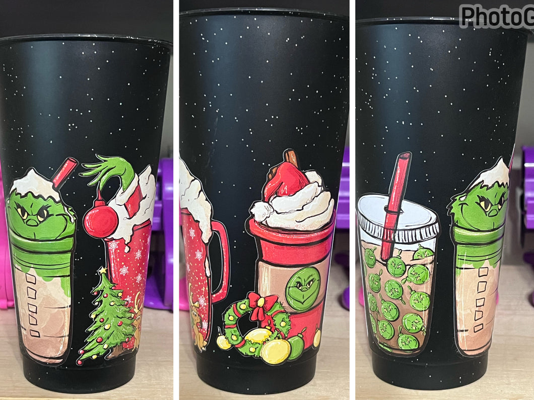 Grinch coffee tumbler 24 ounce