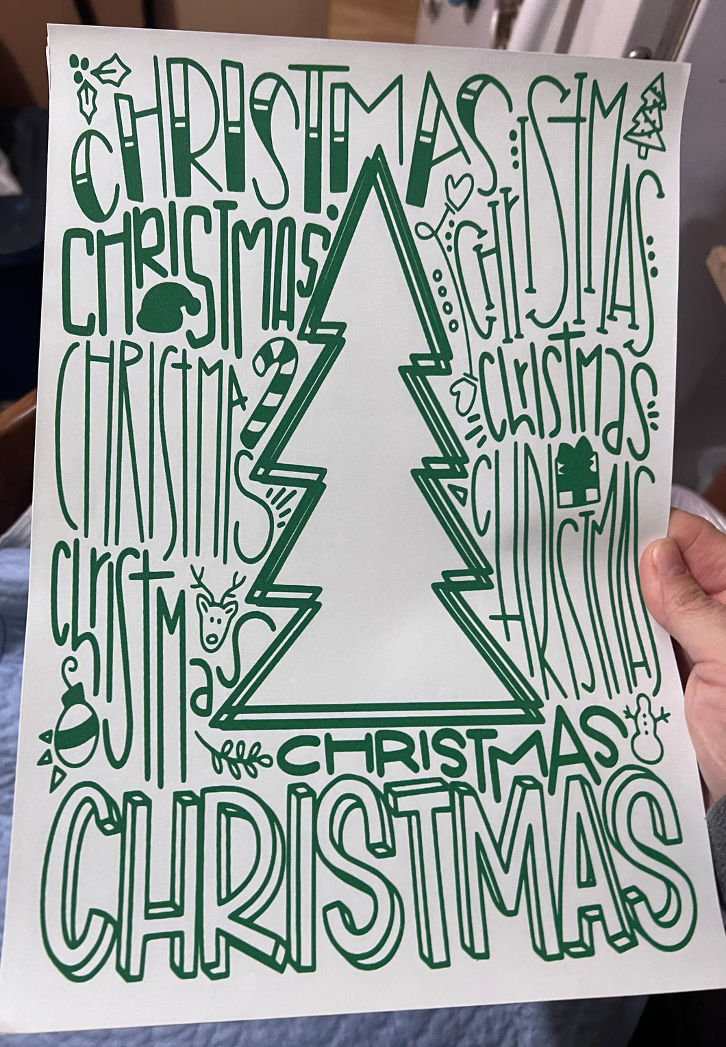 Christmas Tree Word Art