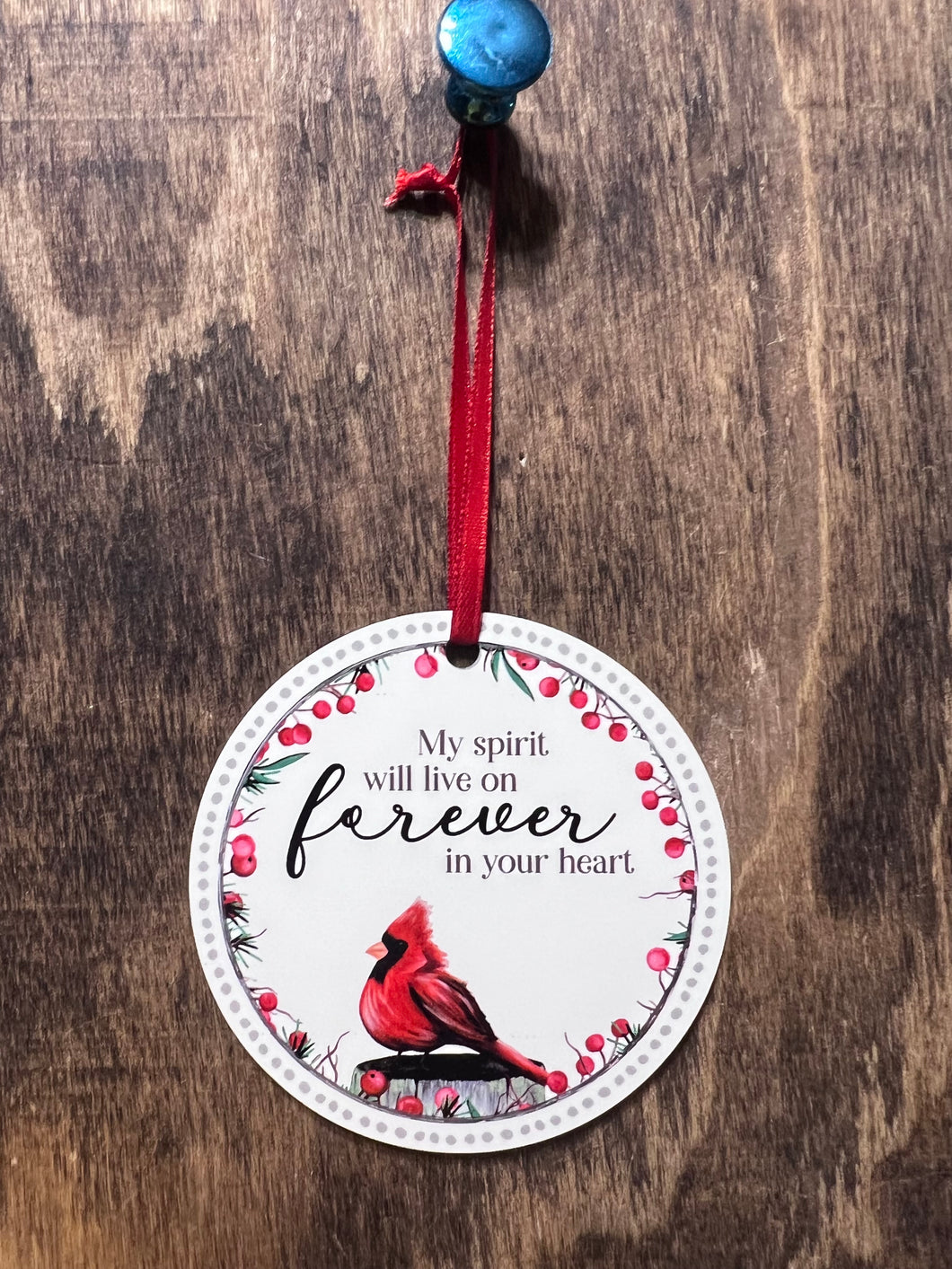 Cardinal Memorial Christmas Ornament