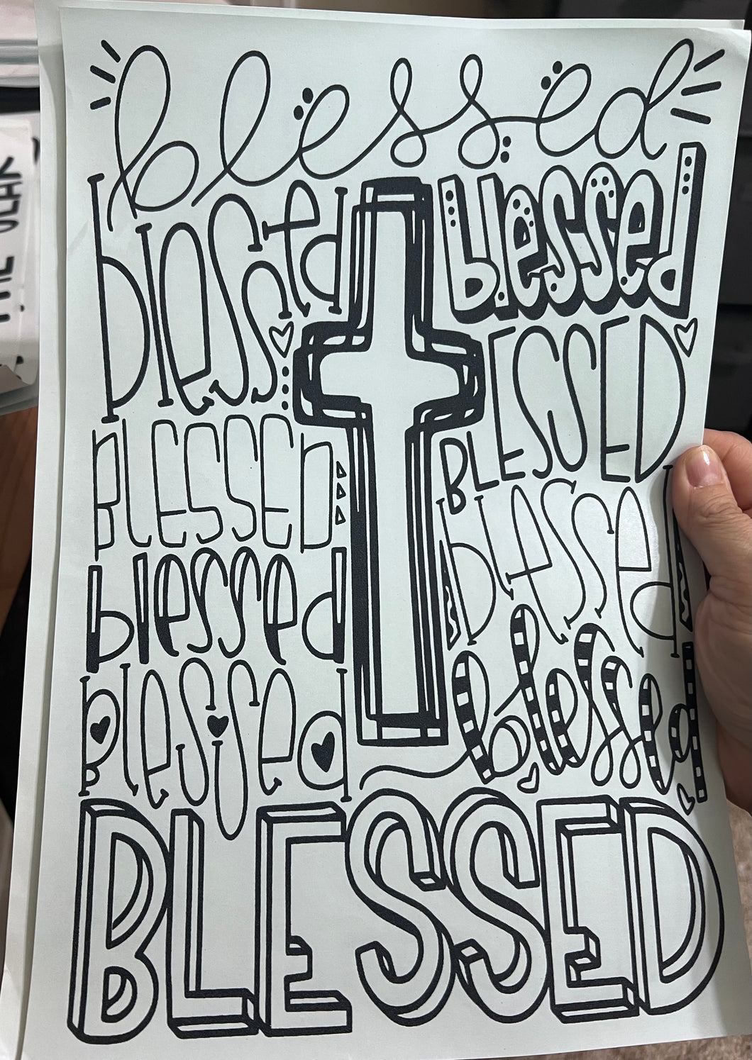 Blessed word art