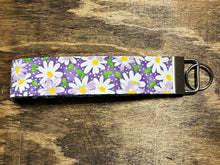 Load image into Gallery viewer, Daisy Purple  Fabric Key Chain
