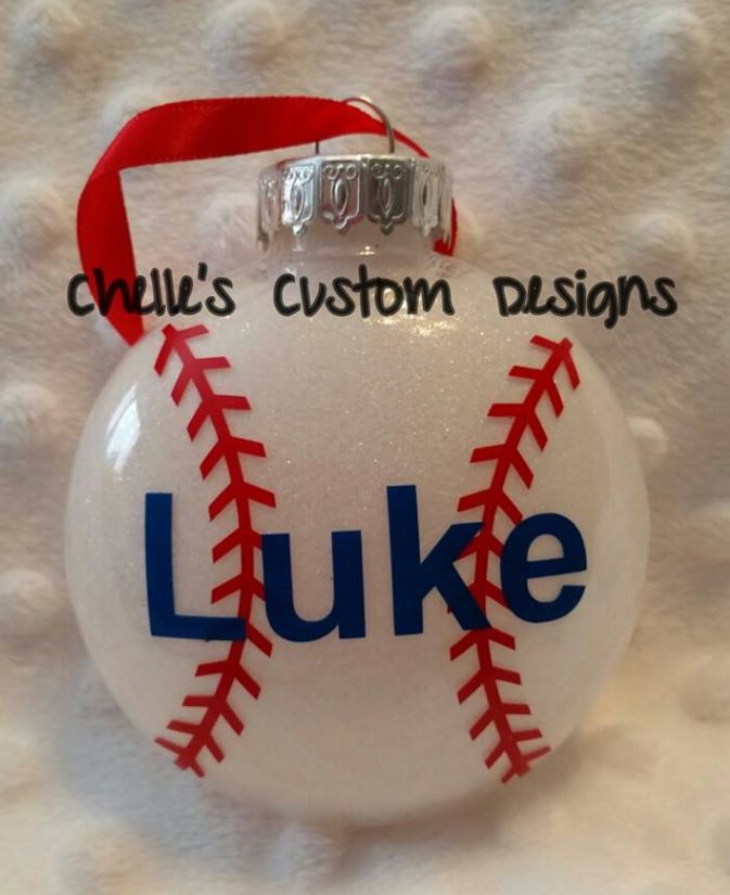 Baseball Shatterproof Christmas Ornament