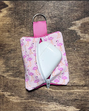 Load image into Gallery viewer, Flamingo small quilted zipper pouch
