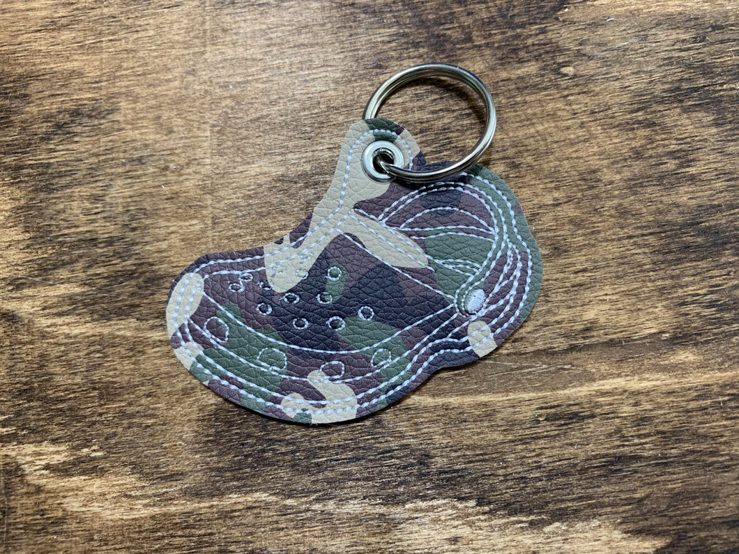 Croc faux leather key chain