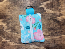 Load image into Gallery viewer, Beautiful Teal Floral zipper pouch
