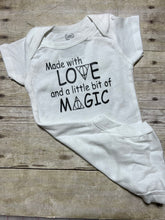 Load image into Gallery viewer, Made with love and magic baby one piece bodysuit
