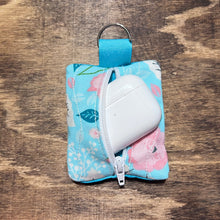 Load image into Gallery viewer, Beautiful Teal Floral zipper pouch
