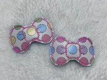 Load image into Gallery viewer, Polka dot pastel faux leather snap clip barrettes
