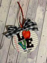 Load image into Gallery viewer, LOVE Teacher School Christmas Ornament
