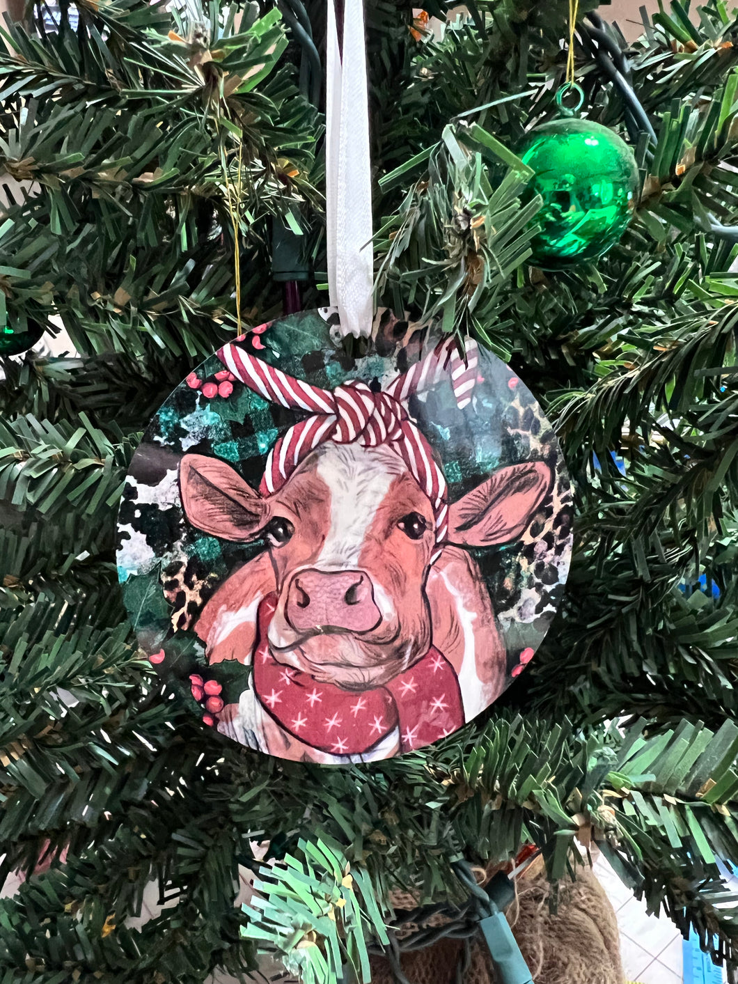 Cow Christmas ornament