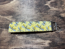 Load image into Gallery viewer, Dragonfly fabric key chain
