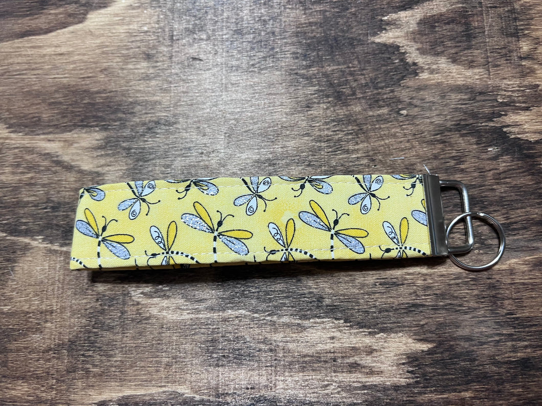 Dragonfly fabric key chain