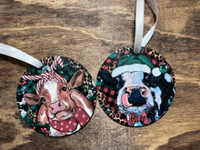 Load image into Gallery viewer, Cow Christmas ornament
