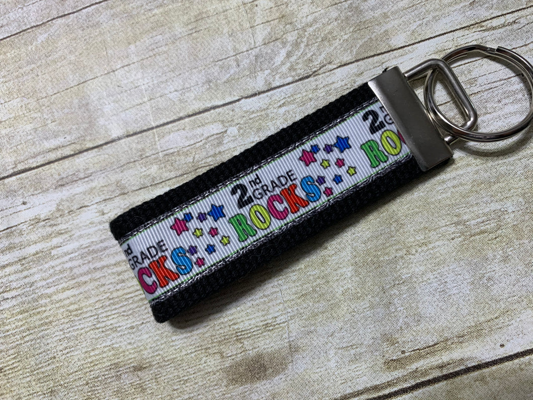 School Second Grade Rocks key chain