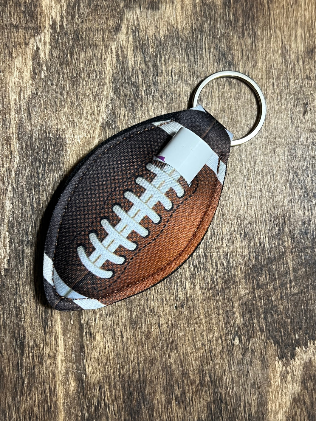 Football Neoprene Chap Stick holder