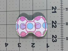 Load image into Gallery viewer, Polka dot pastel faux leather snap clip barrettes
