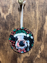 Load image into Gallery viewer, Cow Christmas ornament
